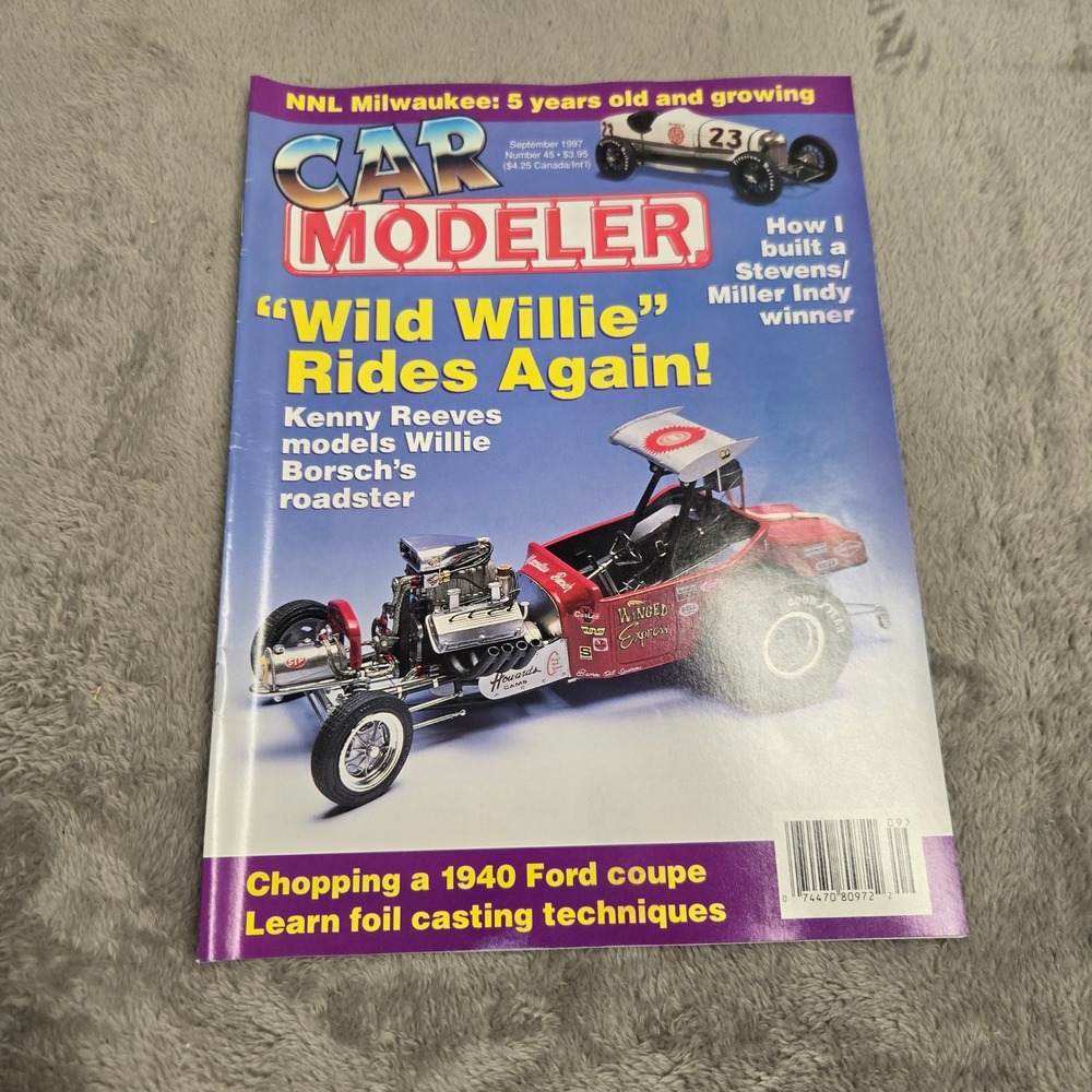 Car Modeler Magazine September 1997 No 45 Wild Willie Borsch Roadster 1940 Ford